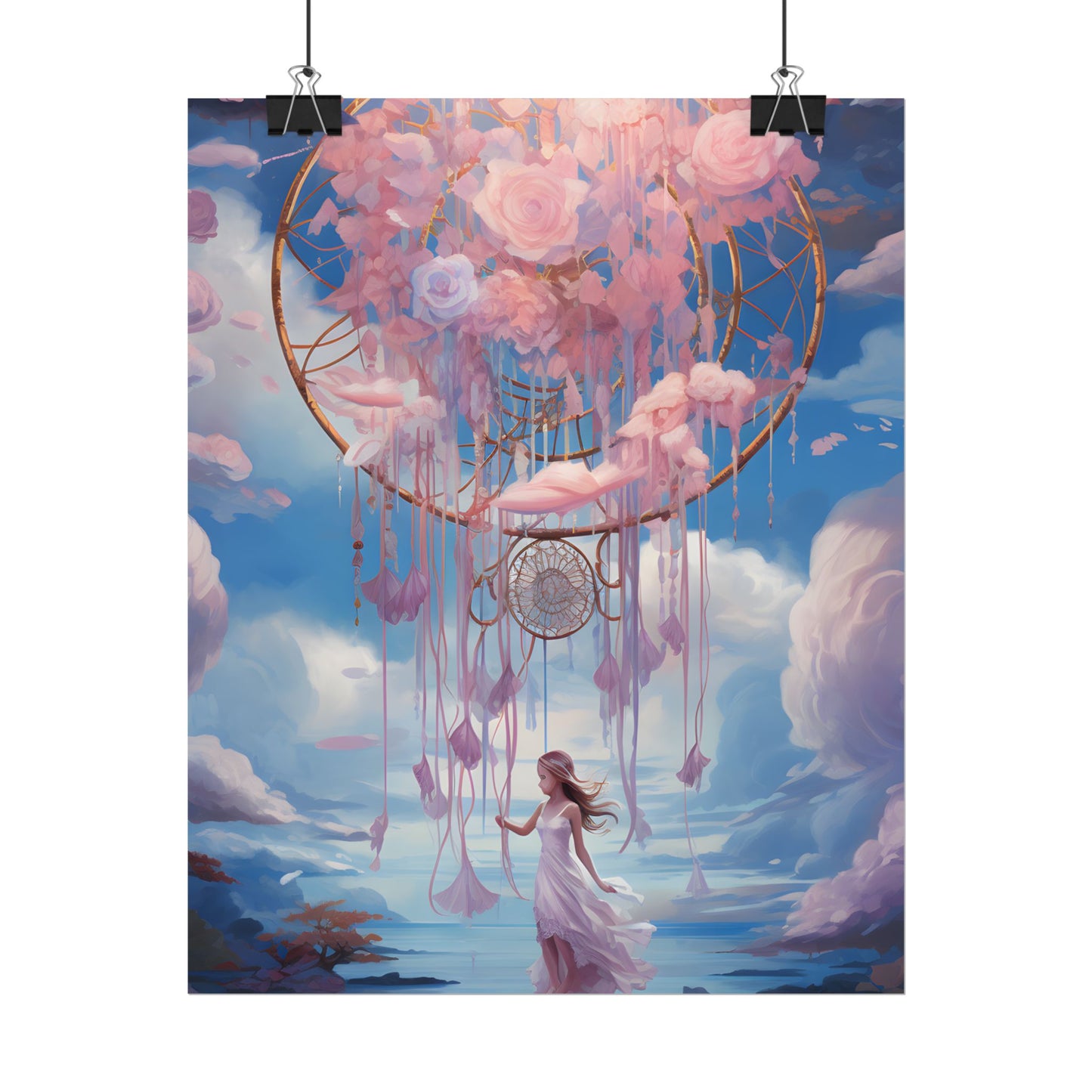 Dreamscape of Whispers: Ethereal Realm Digital Artwork - Poster