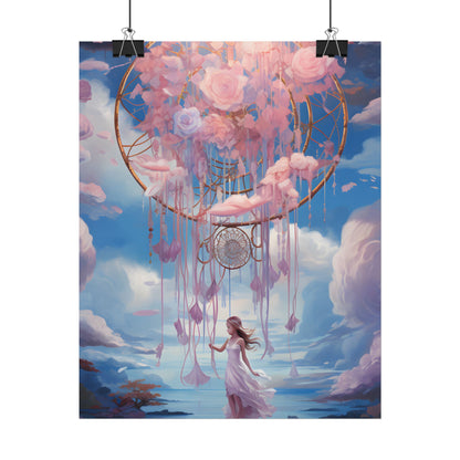 Dreamscape of Whispers: Ethereal Realm Digital Artwork - Poster