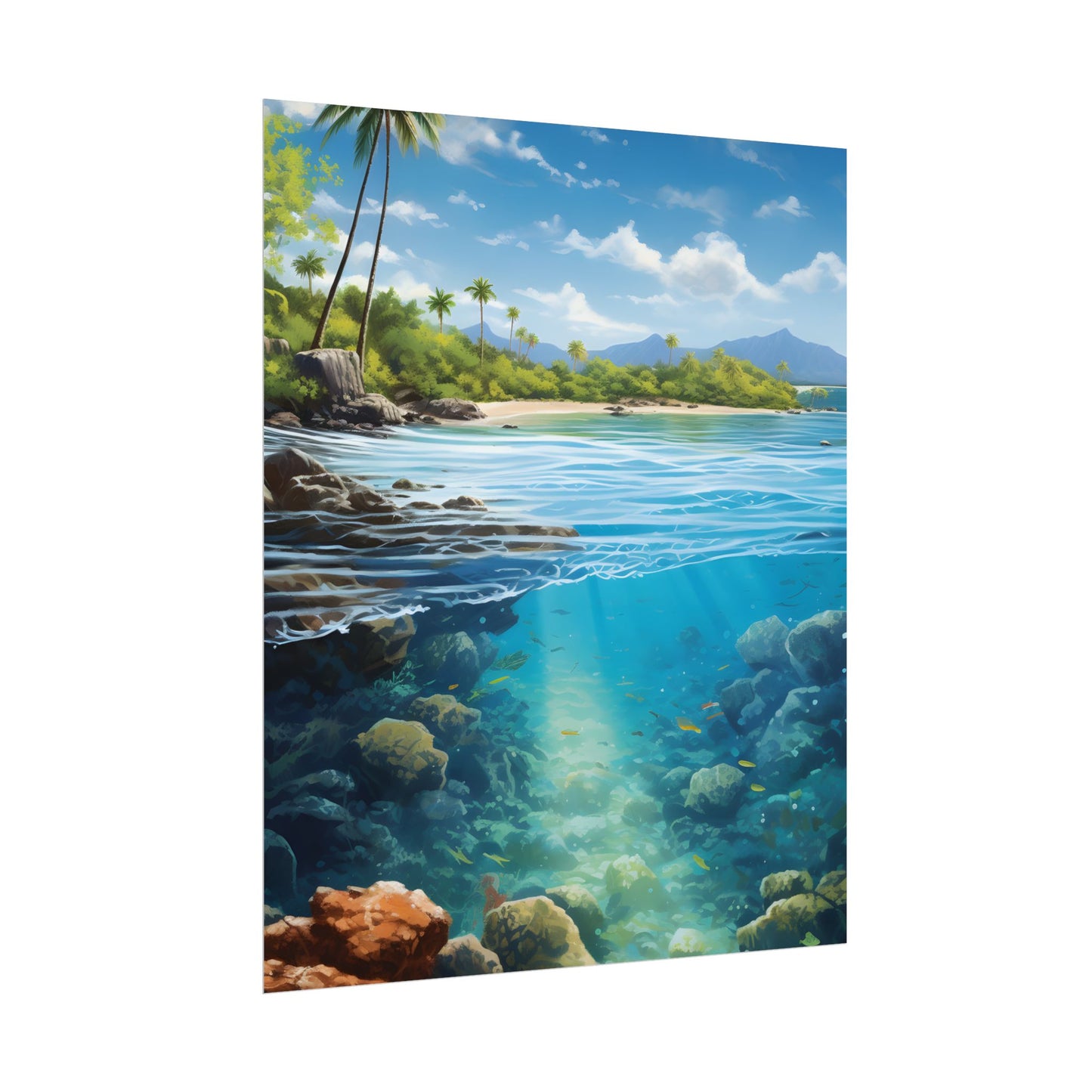 Tranquil Tropical Paradise: Relaxed Island Getaway Art - Poster