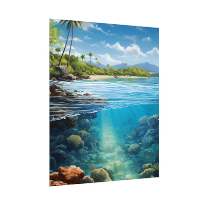 Tranquil Tropical Paradise: Relaxed Island Getaway Art - Poster