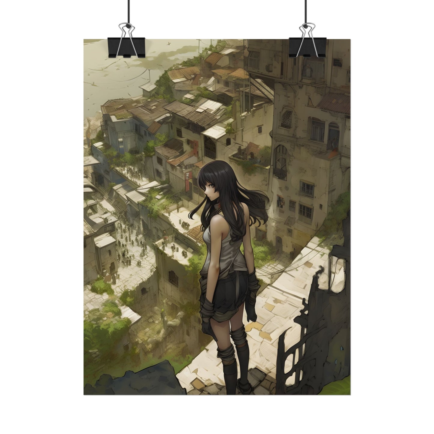 Dramatic Bird's Eye View: Mysterious Anime Encounter - Poster