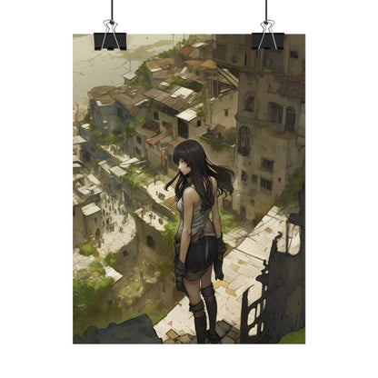 Dramatic Bird's Eye View: Mysterious Anime Encounter - Poster