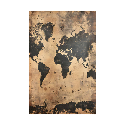 Timeless World Map: Elegant Artwork - Poster