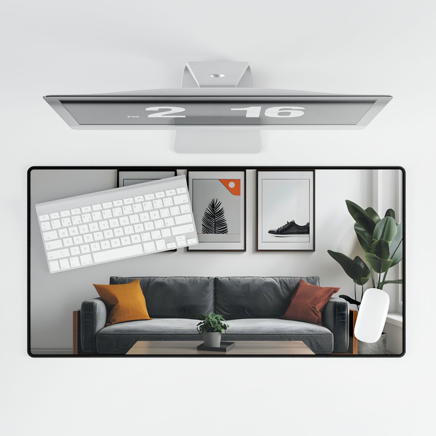 Minimalist Modern Living Room: Simple Furniture Art - Desk Mat