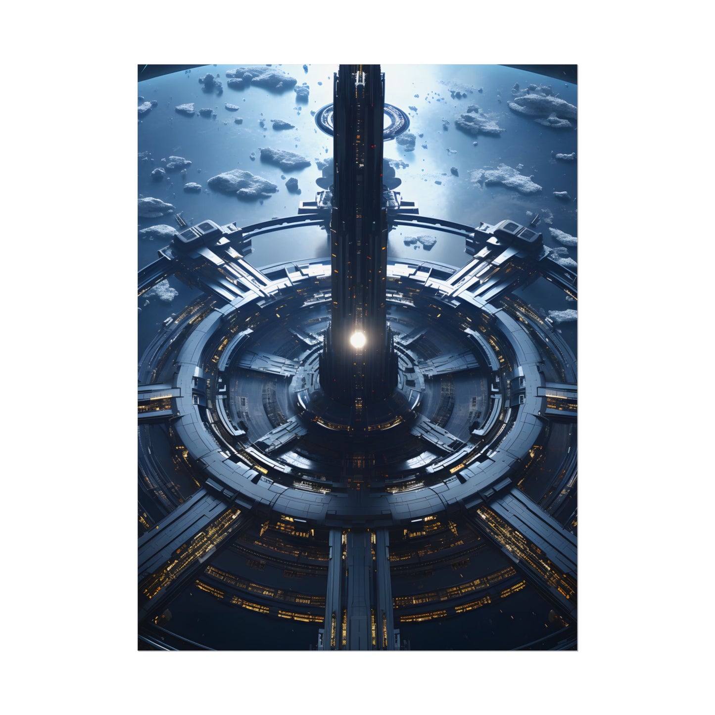 Cosmic Space Station: A Glimpse of Home in the Stars - Poster
