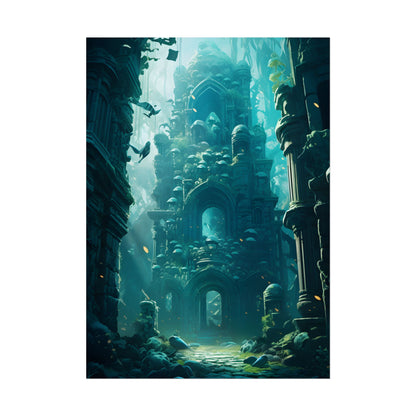 Lost Underwater Civilization: Ancient Artifacts in Mysterious Depths - Poster