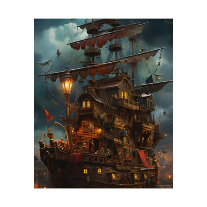 Swashbuckling Time-Traveling Pirates: Traditional Pirate Art - Poster