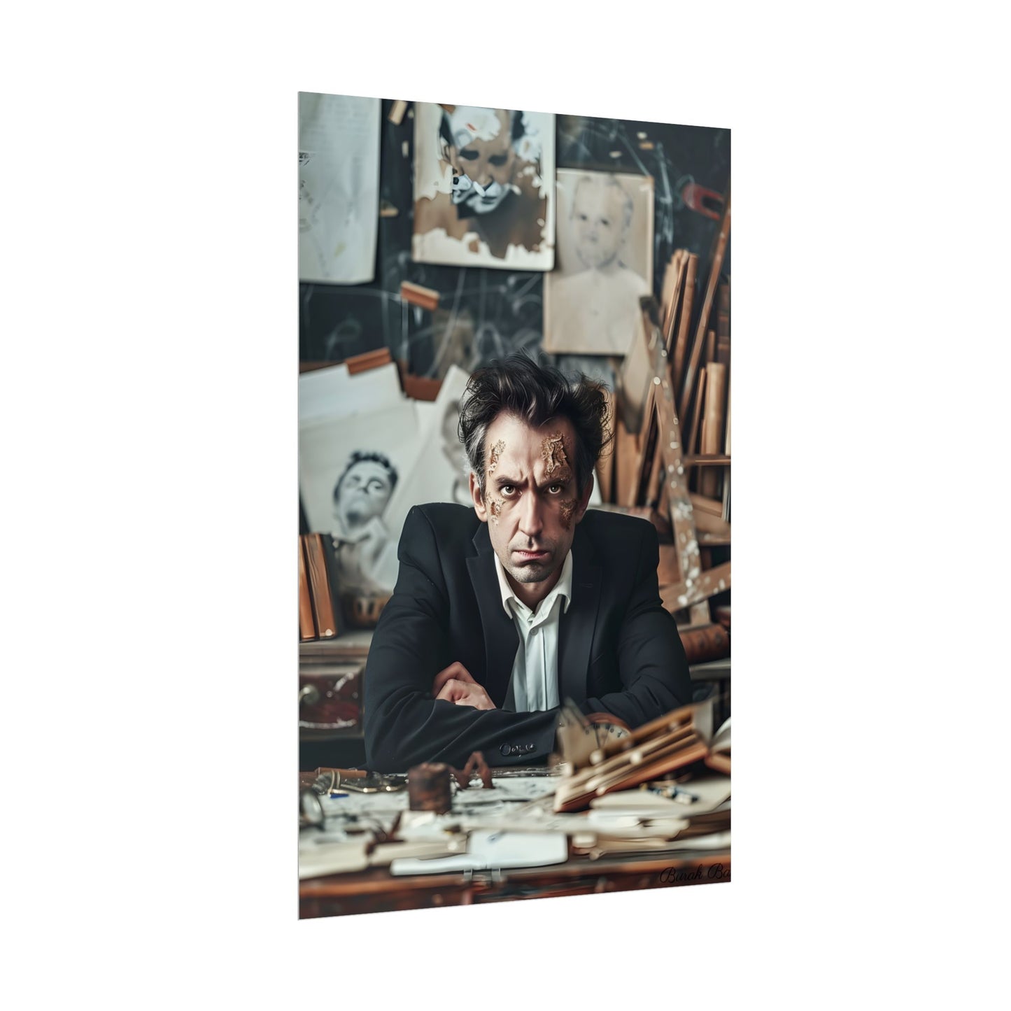 Intimate Self-Reflection: A Man's Portrait - Poster