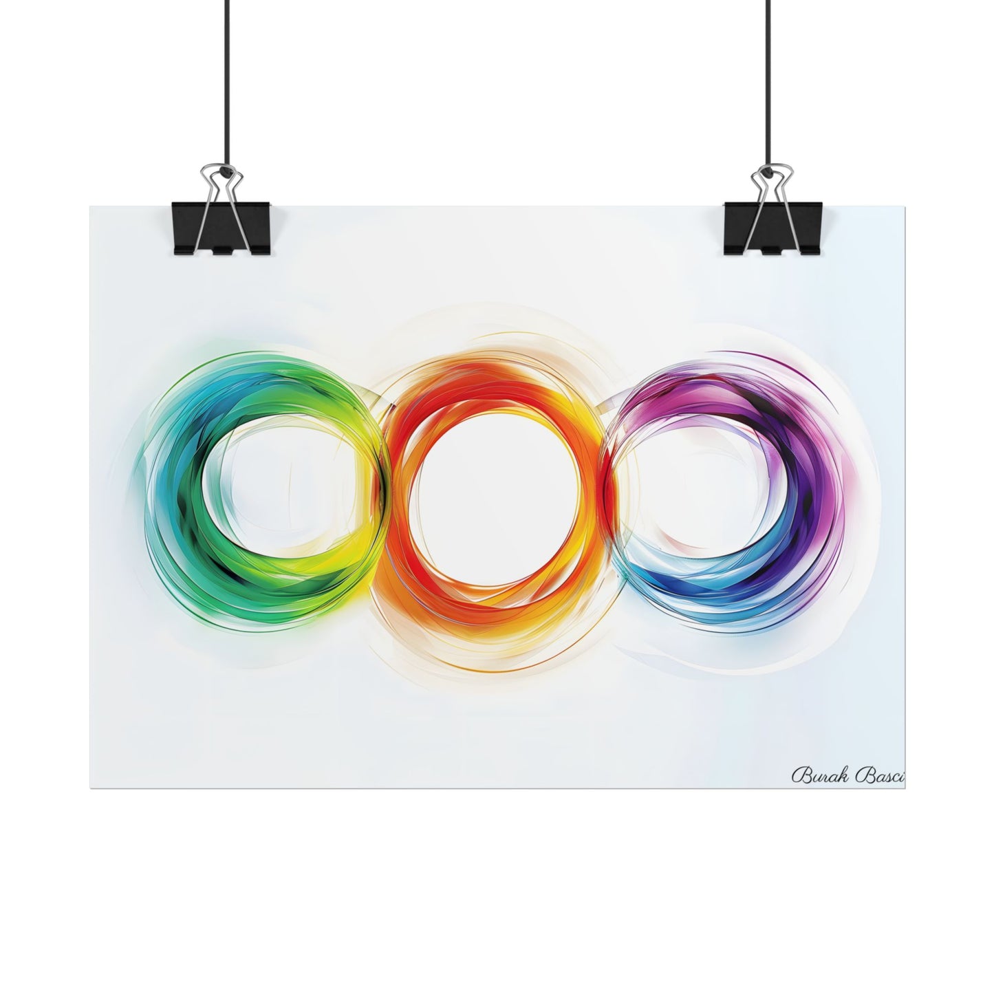 Colorful Swirls: Graphic Art Design - Poster
