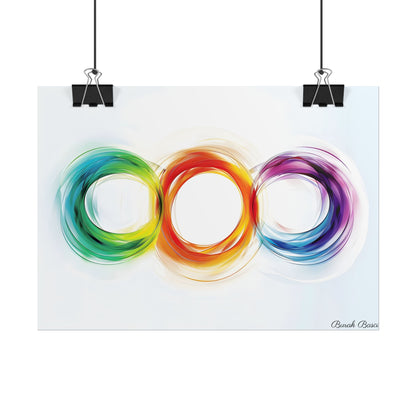 Colorful Swirls: Graphic Art Design - Poster