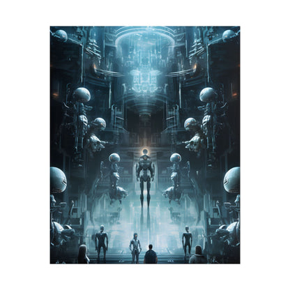 Robotic Orchestra: Minimalist Auditorium Scene - Poster