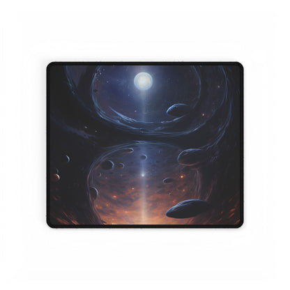 Black Hole Cosmic Dance: Massive Planet Orbits a Dark Star - Desk Mat