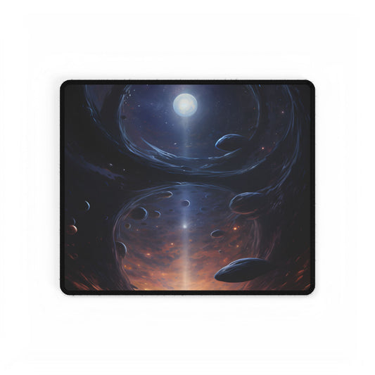 Black Hole Cosmic Dance: Massive Planet Orbits a Dark Star - Desk Mat