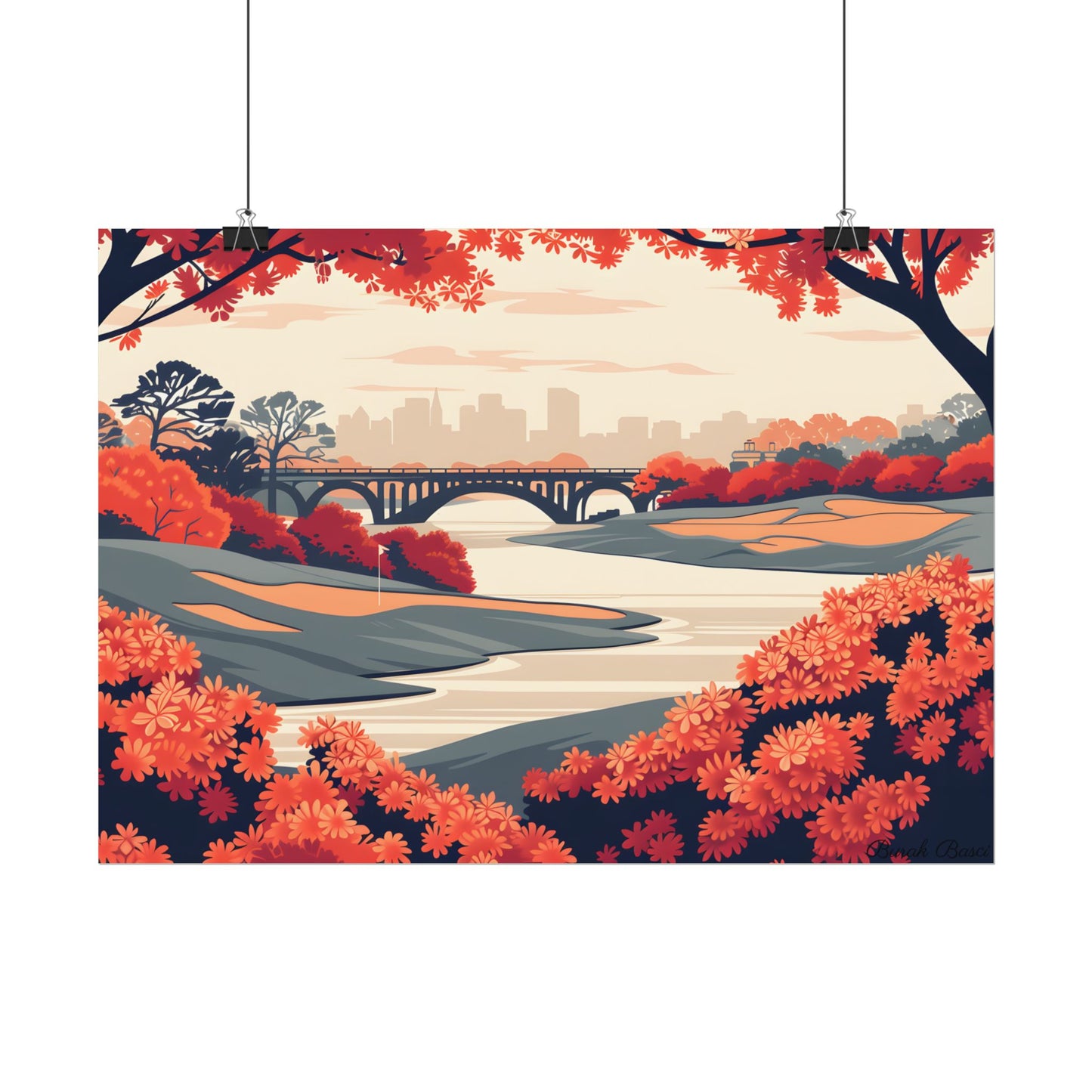 Retro Golf Course Illustration: Classic Greens - Poster