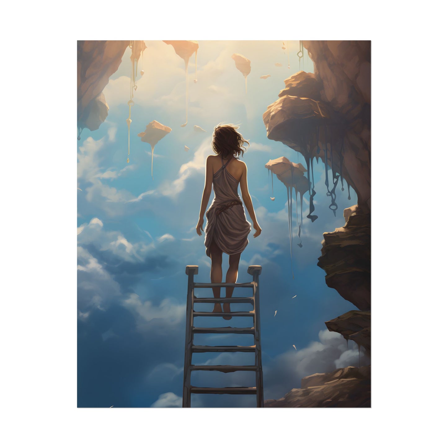Casual Moment: Person Outdoor Portrait - Poster