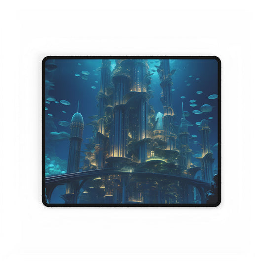 Underwater Futuristic City: Diving into Tomorrow's Metropolis - Desk Mat