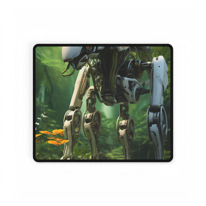 Robotic Wildlife Sanctuary: AI-Operated Oasis - Desk Mat