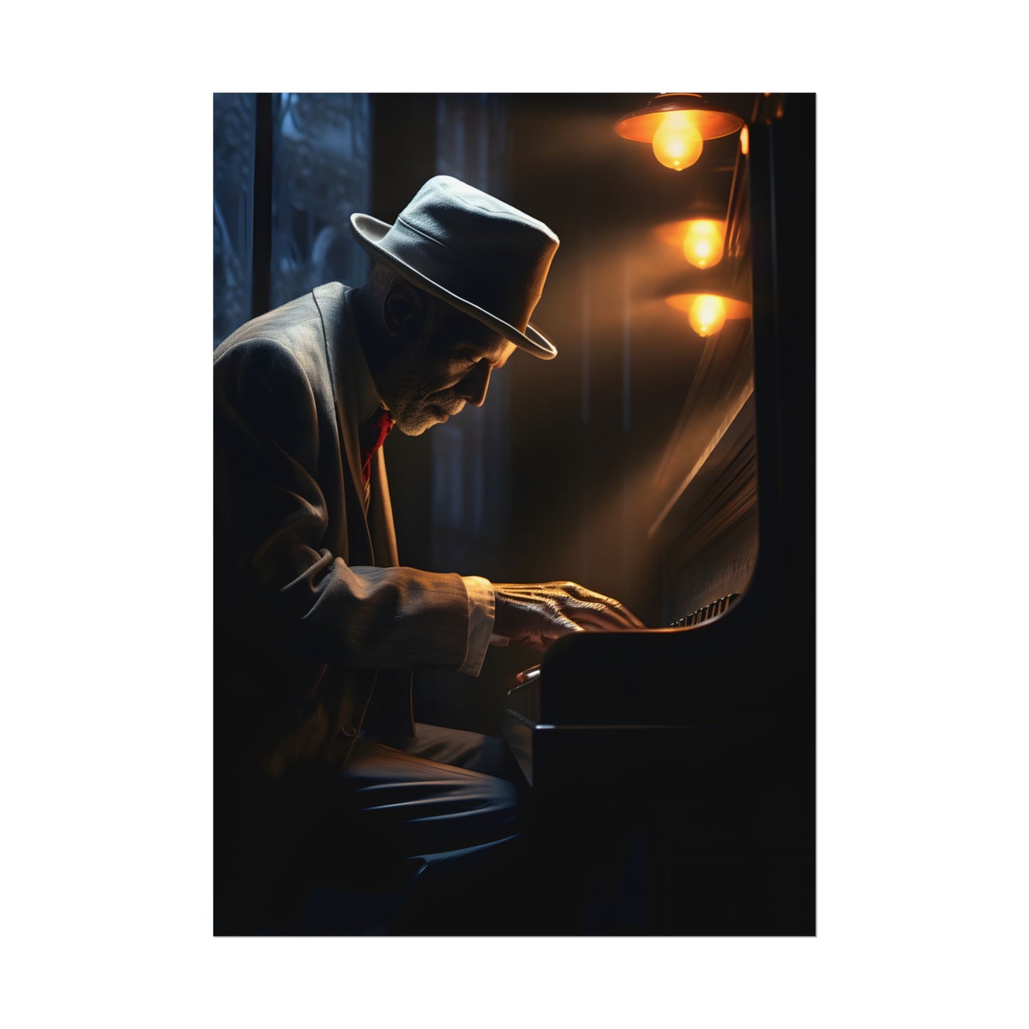 Intricate Piano Moment: Reflections of a Musician - Poster