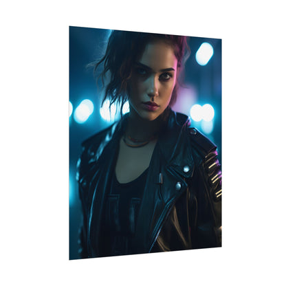 Cyberpunk Dark Beauty: Teenage Artwork - Poster