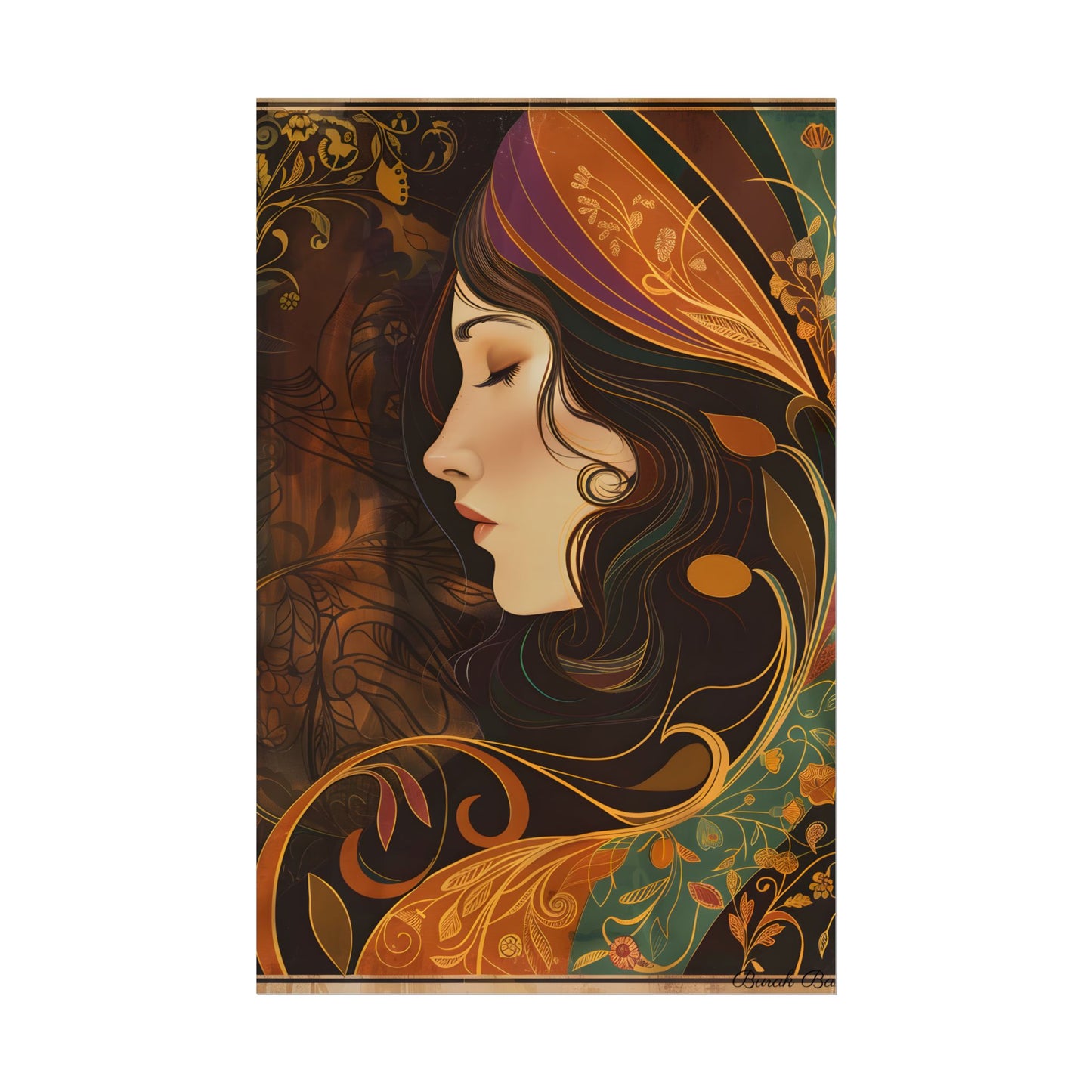 Vintage Art Nouveau Poster: Elegant Design - Poster