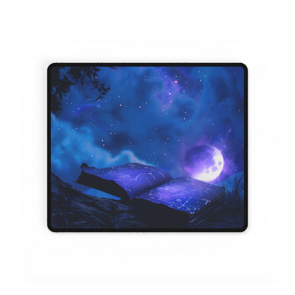 Starry Night Sky: Tranquil Celestial Scene - Desk Mat