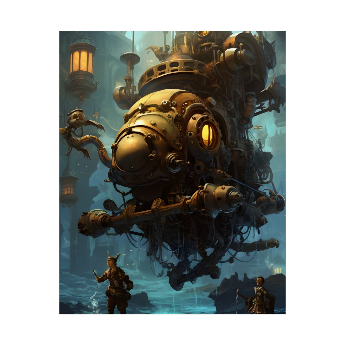 Epic Steampunk Oceanic Adventure: Crew Sets Sail - Poster