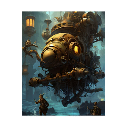 Epic Steampunk Oceanic Adventure: Crew Sets Sail - Poster