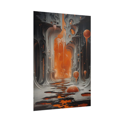 Surreal Fantasy: Tears in Reality with Portals Digital Art - Poster