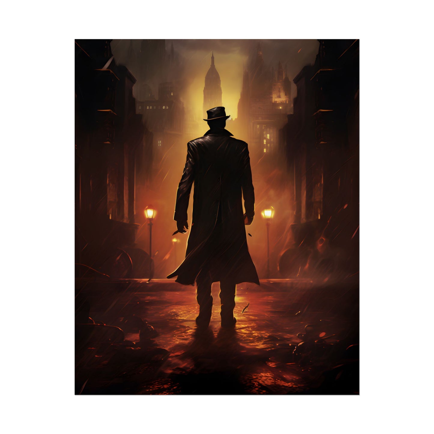 Urban Fantasy Detective: Mystery Graphic Novel Artwork - Poster