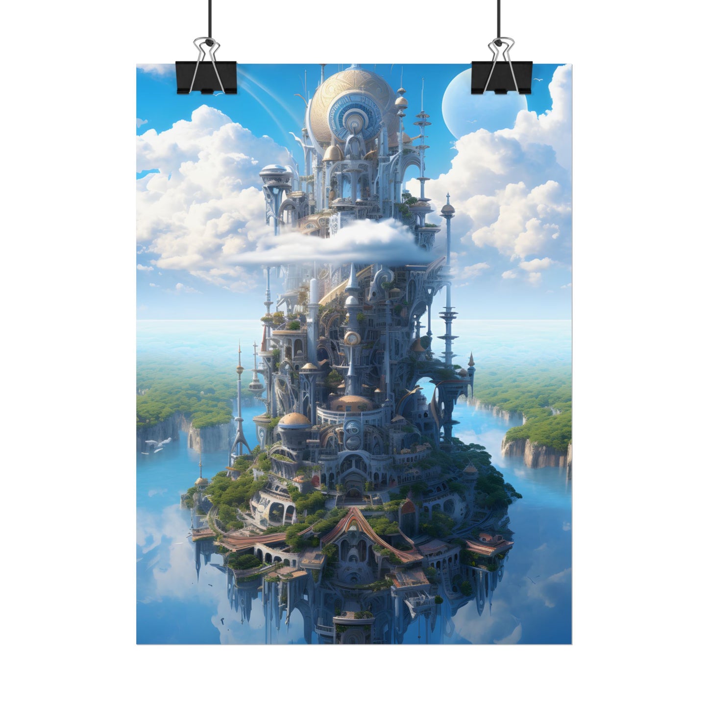Floating City of Columbia: Breathtaking Aerial View - Poster