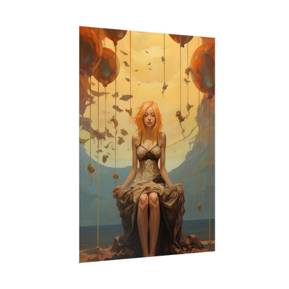 Leg Study in Natural Light: Dark Art Photography - Poster