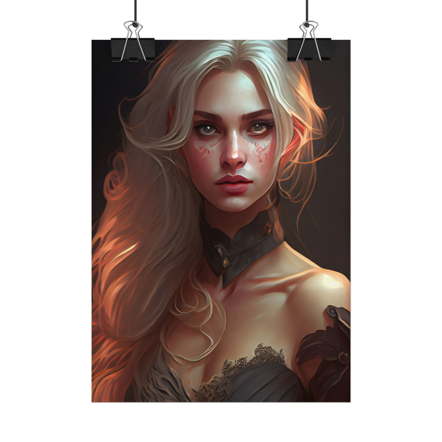 Blonde Beauty: Artistic Portrait of a Woman - Poster