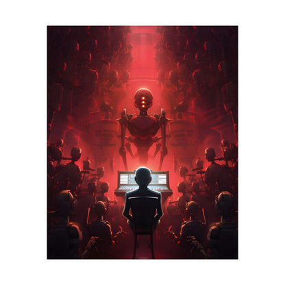 Robot Symphony: Futuristic Music Art - Poster