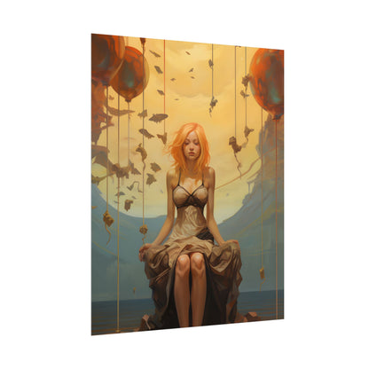 Leg Study in Natural Light: Dark Art Photography - Poster