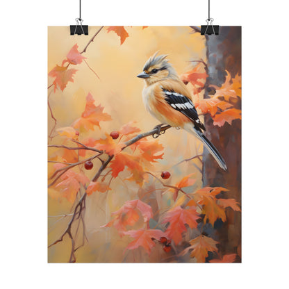 Vibrant Autumn Oak: Realistic Oil Painting - Poster