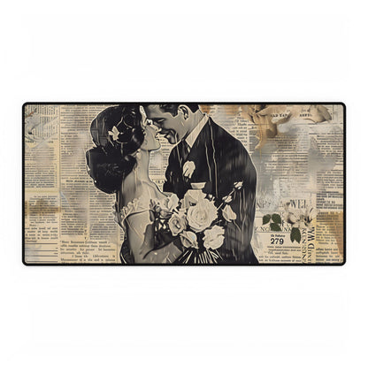 Vintage Romantic Couples: Whispers from the Past - Desk Mat