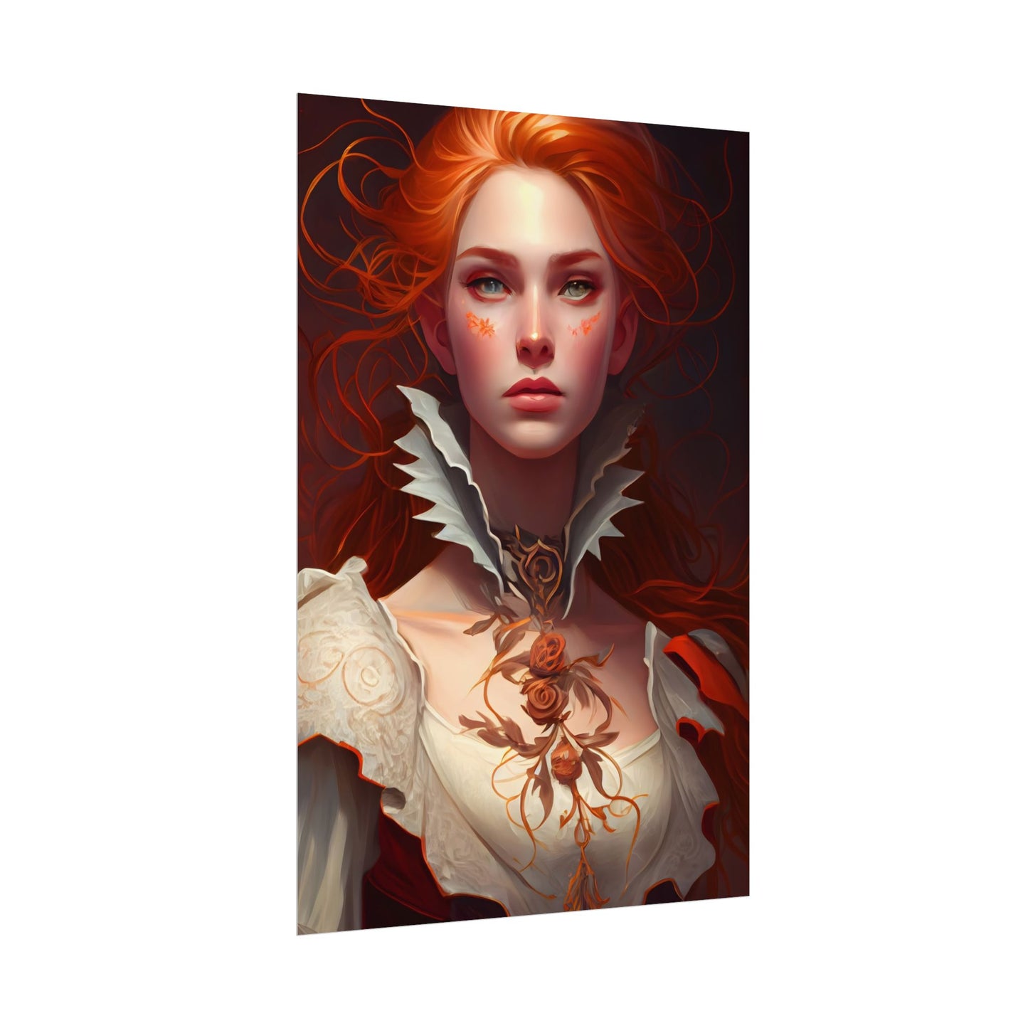 Portrait of a Redhead in Soft Light - Poster
