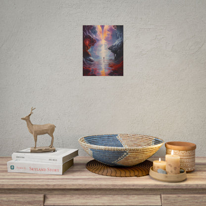Celestial Dreams: Vibrant Fantastical Landscape Art - Poster