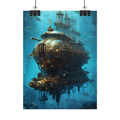 Steampunk Oceanic Adventure: Embarking on a Thrilling Voyage - Poster