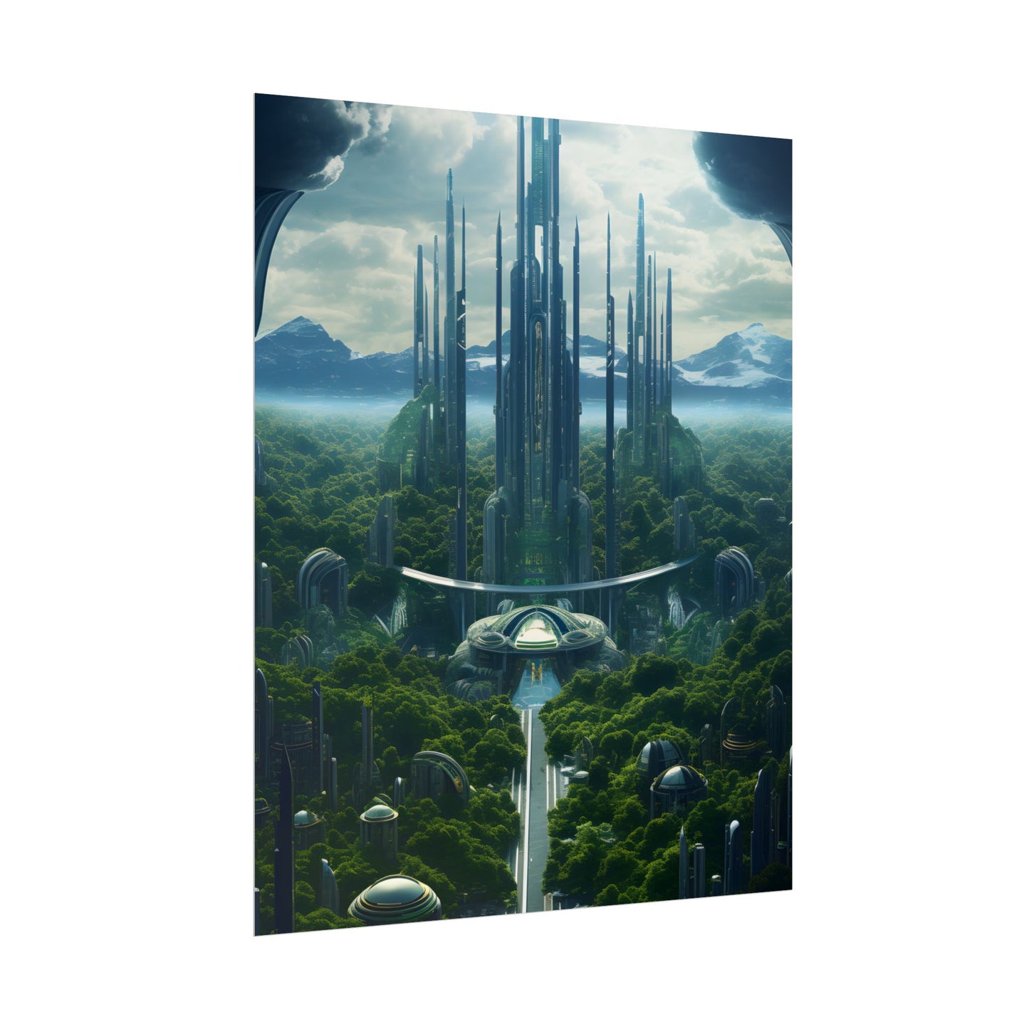 Dystopian Utopia: Perfect Yet Oppressive Society - Artwork - Poster