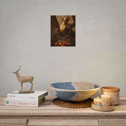 Majestic Dragon Guardian: Fantasy Artwork in a Magical Lair - Poster