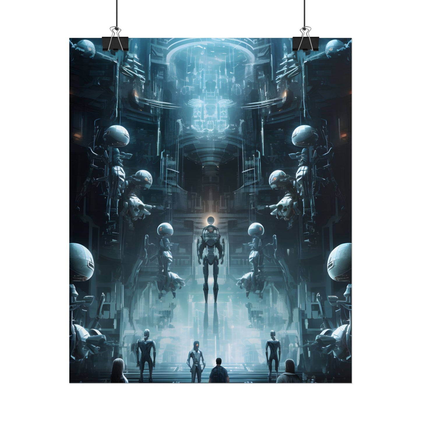 Robotic Orchestra: Minimalist Auditorium Scene - Poster