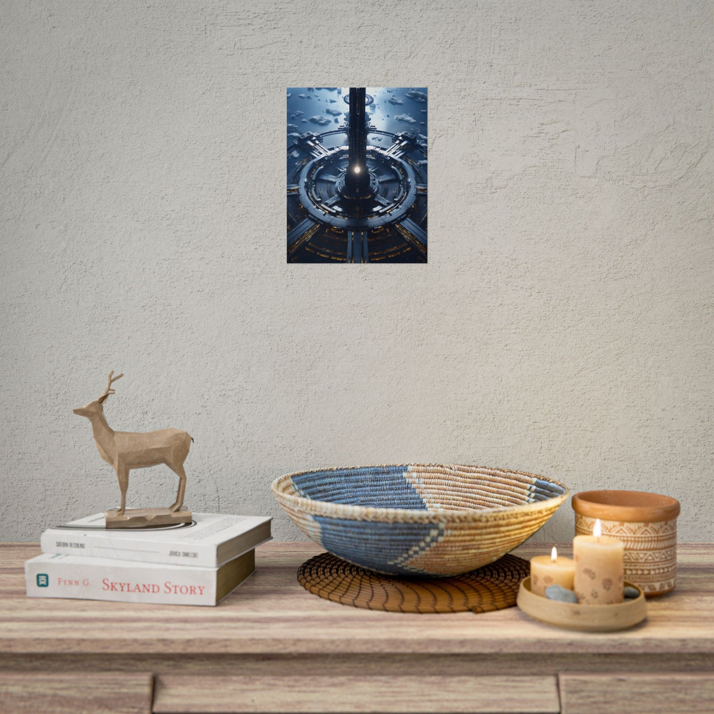 Cosmic Space Station: A Glimpse of Home in the Stars - Poster
