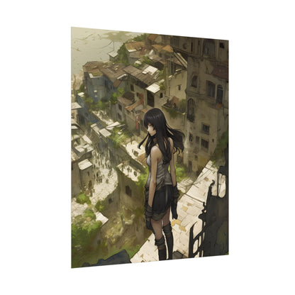 Dramatic Bird's Eye View: Mysterious Anime Encounter - Poster