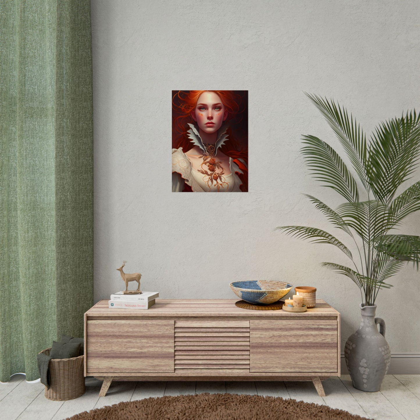 Portrait of a Redhead in Soft Light - Poster