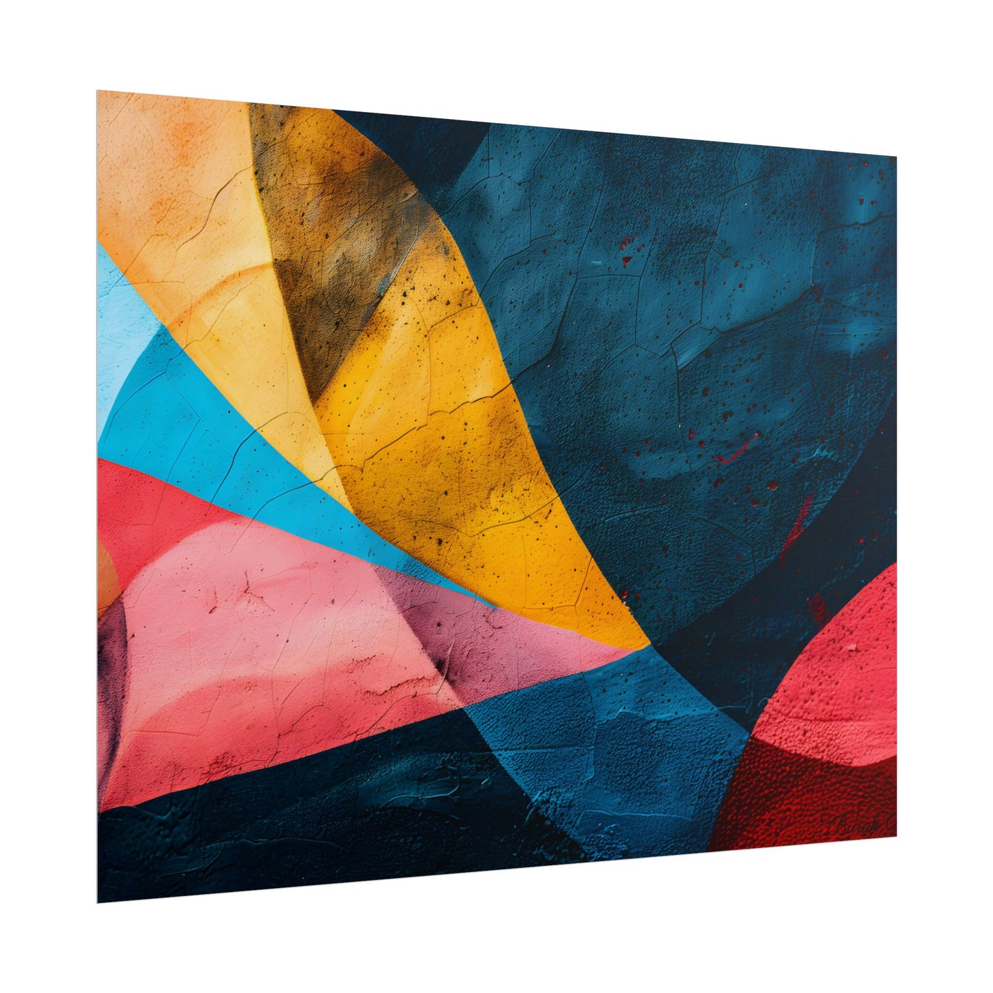 Vibrant Abstract Textured Design: Colorful Artwork - Poster