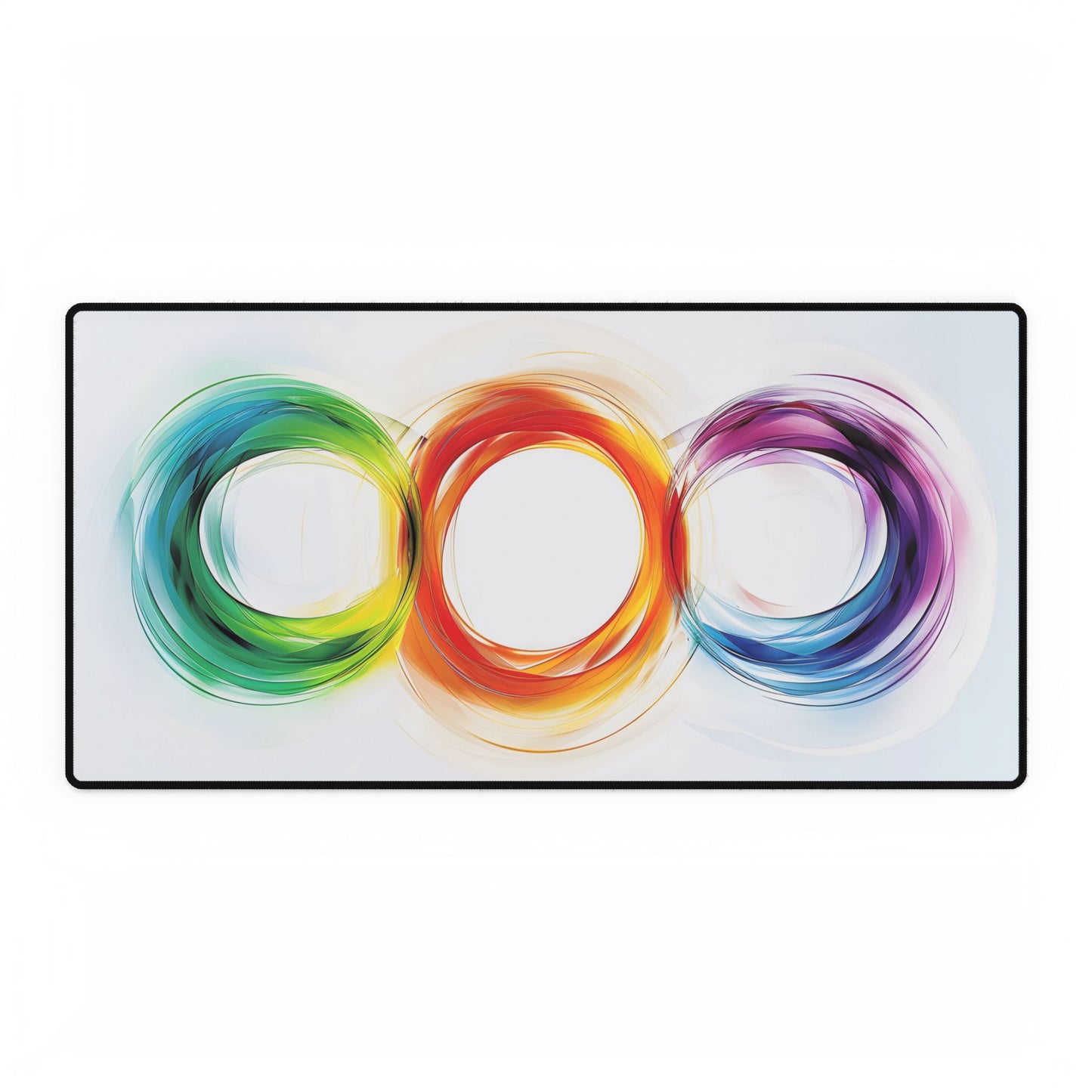 Colorful Swirls: Graphic Art Design - Desk Mat