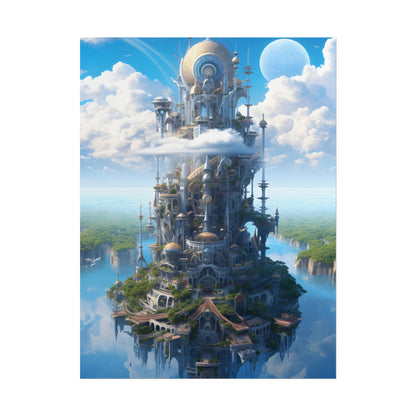 Floating City of Columbia: Breathtaking Aerial View - Poster