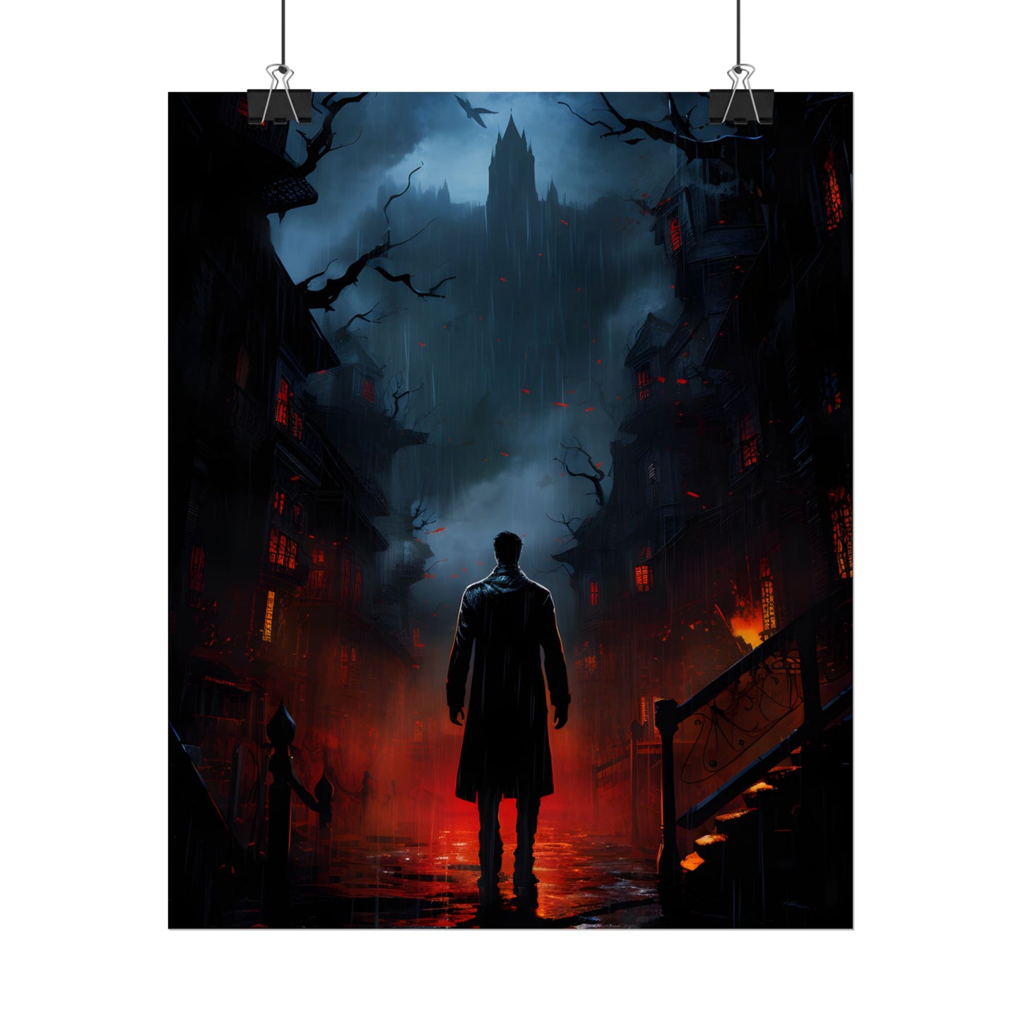 Urban Fantasy Noir: Nighttime Detective Artwork - Poster