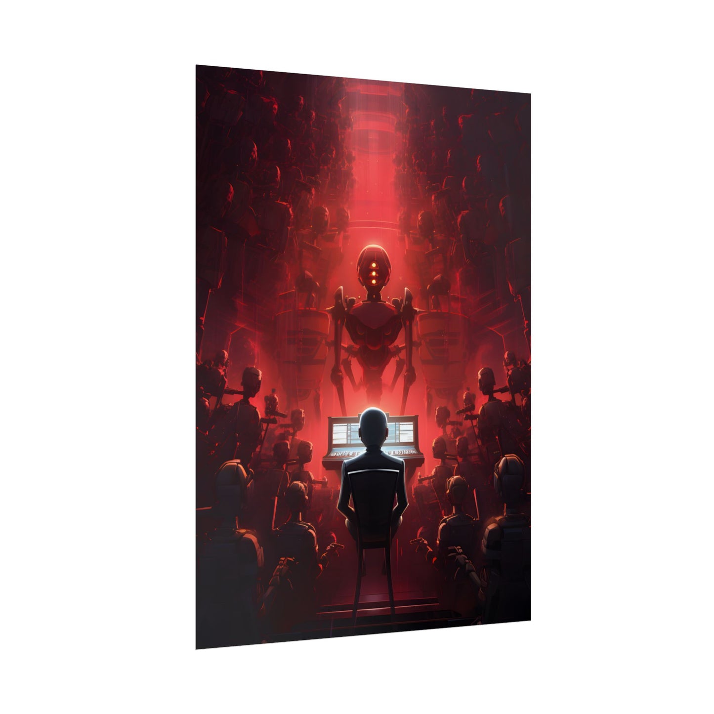 Robot Symphony: Futuristic Music Art - Poster
